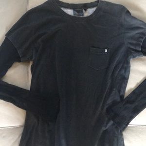 Hurley black shirt with fishnet arms